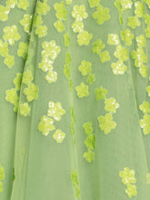 Embellished tulle gown with bow front