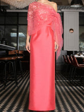 Strapless Tubino Dress, Embellished Shawl & Waist Belt
