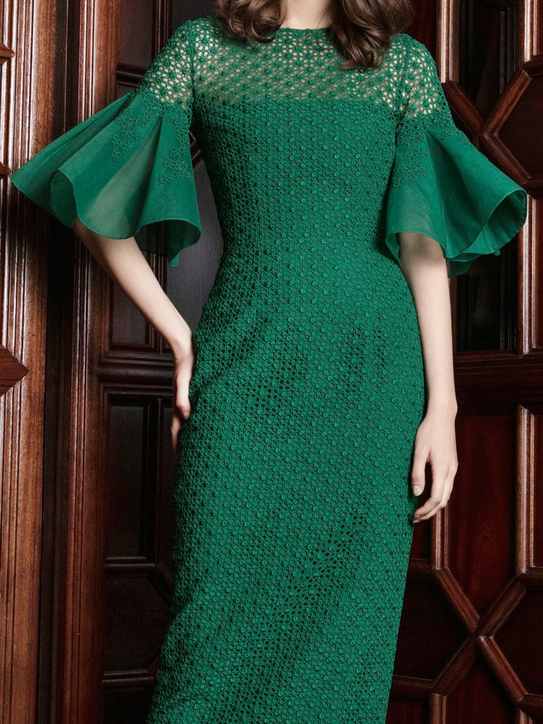 box pleated dress with sleeves Box Pleated-Sleeved Dress – World Wide Couture