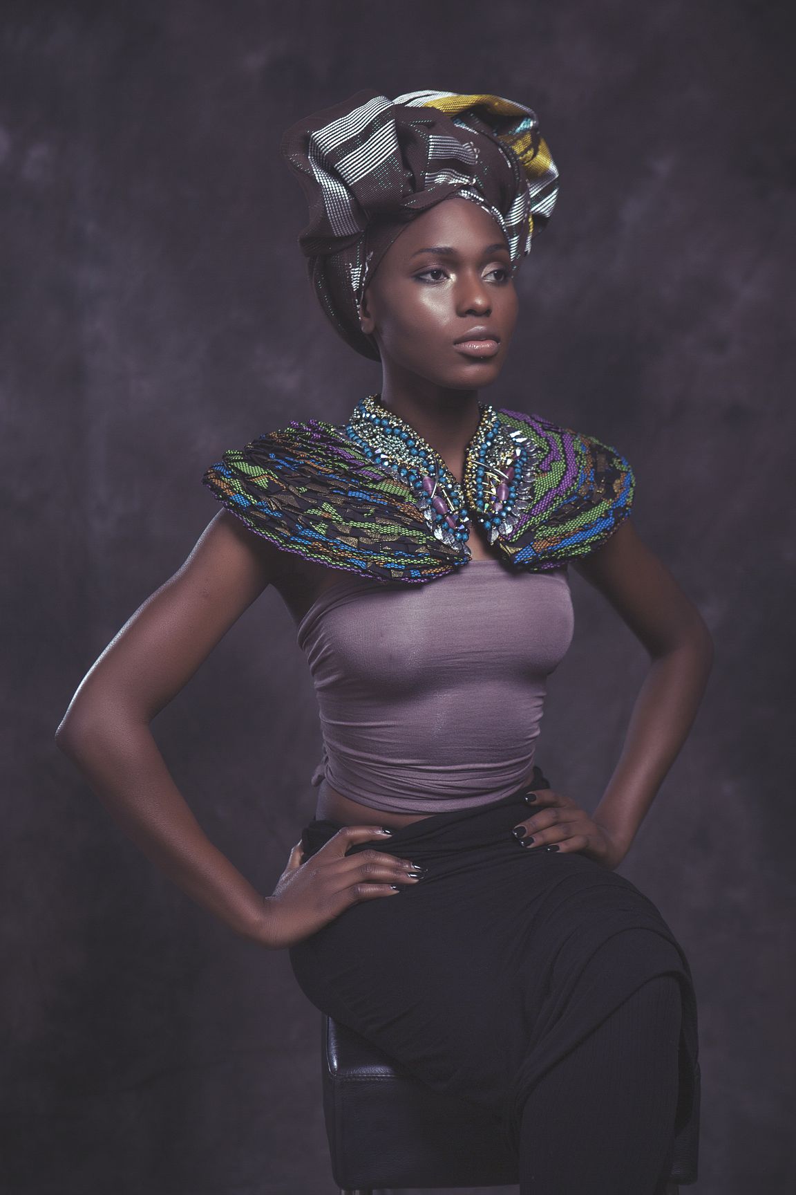 NAIMA EMBELLISHED BEADED NECK PIECE