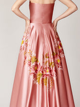 Hand Painted Satin Dress