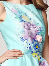 Hand Painted Satin Dress