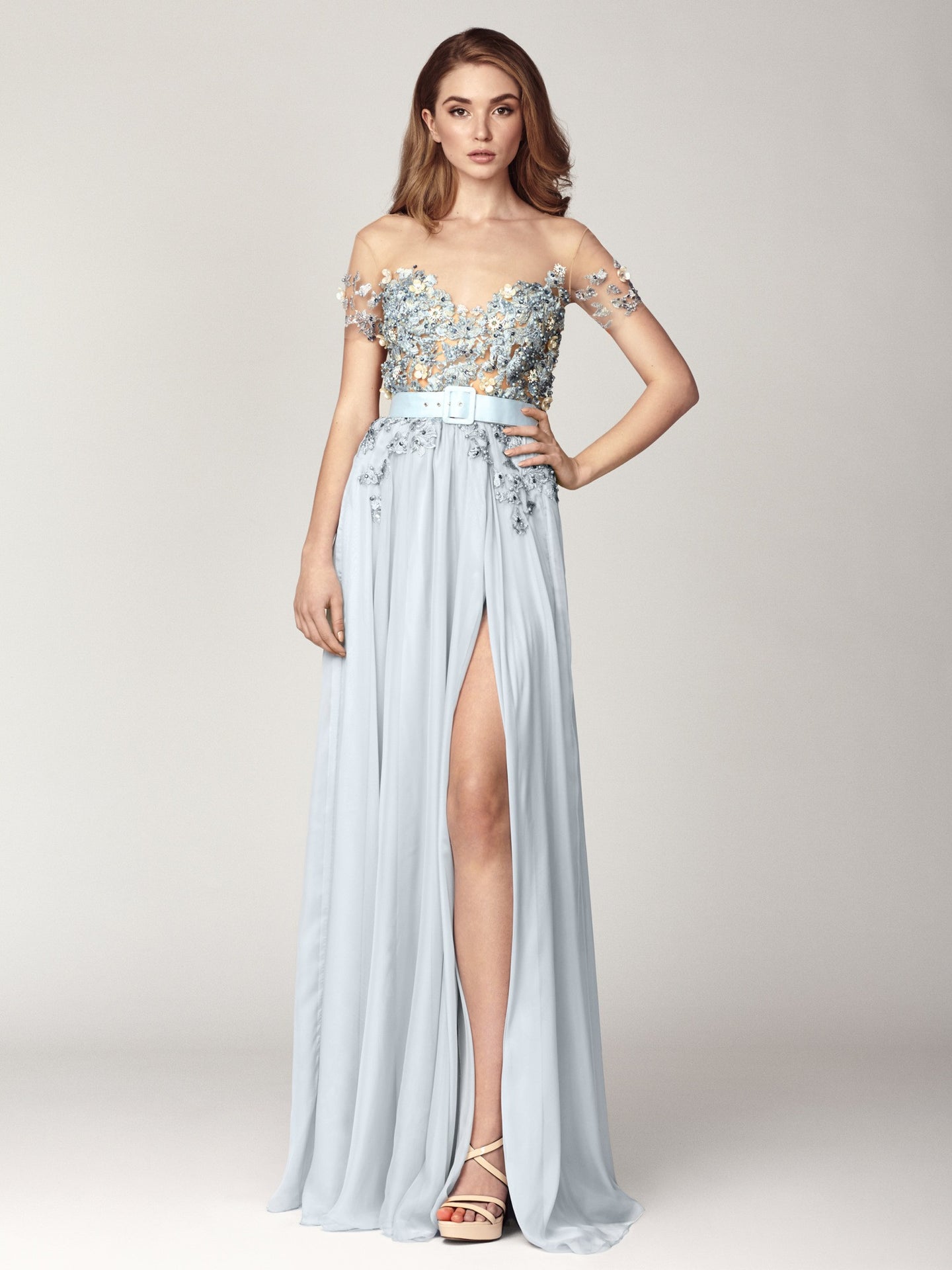 Embellished Chiffon Dress