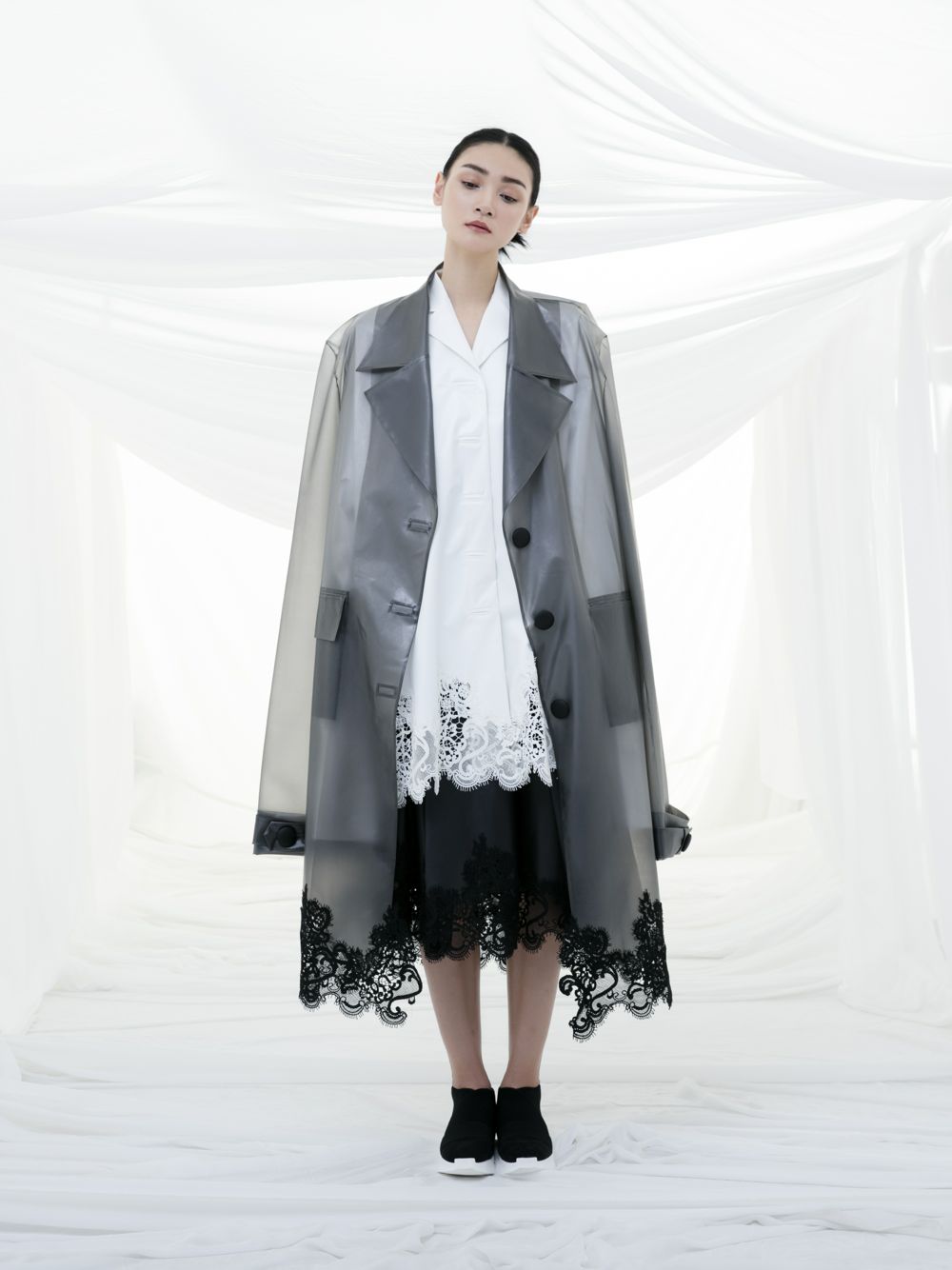 Transparent Jacket With Lace