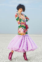 Embroidered & Ruffled Bodycon Dress