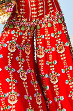 Embroidered Red Jumpsuit