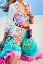 Embroidered Shirt & Ombre Skirt