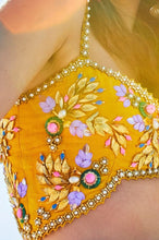 Mustard Embroidered Top & Skirt