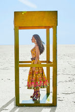 Mustard Embroidered Top & Skirt