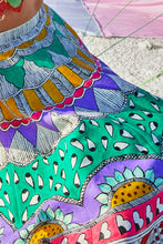 Multi-Coloured Embroidered Top & Skirt