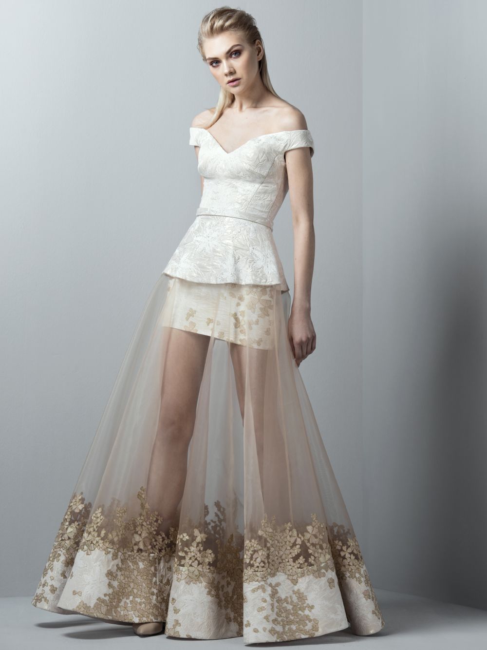Gold Encrusted Illusion Dress