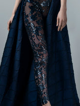 Embroidered Jumpsuit With Overskirt
