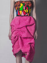 Hand Painted Corset & Draped Skirt