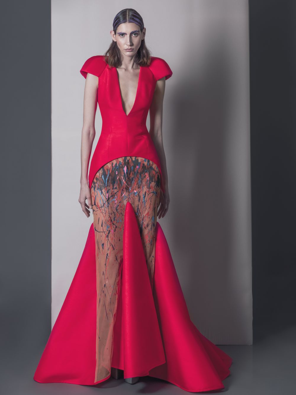 Hand Painted Silk Dress