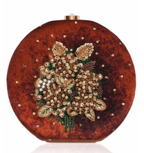 Brown & Gold Hydrangea Clutch