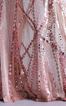 Pink Mirror Work Handmade Gown