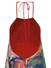Tie-Neck Dress with Vaporous Effect