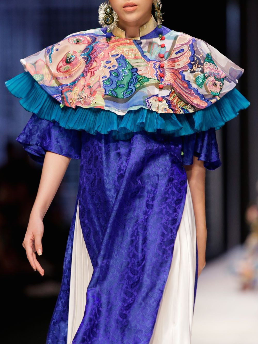 Hand Embroidered Short Cape