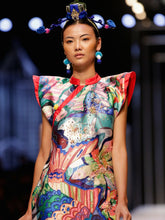 Hand Embellished Printed Dress