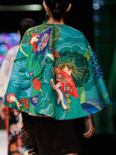 Embroidered Printed Cape