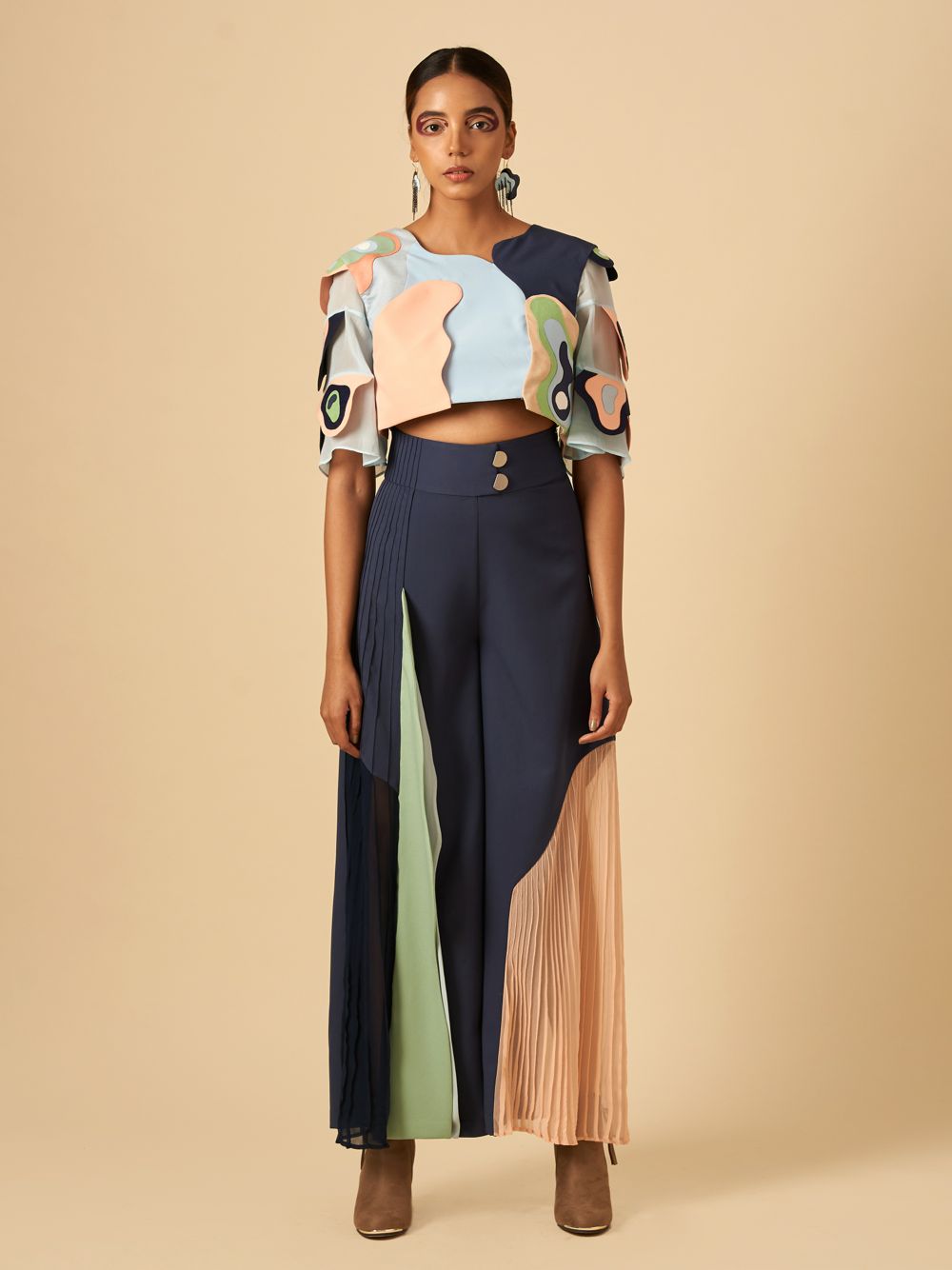 VARIEGATED TOP & TROUSER SET