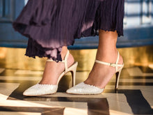 Ivory Glass Mule Stiletto