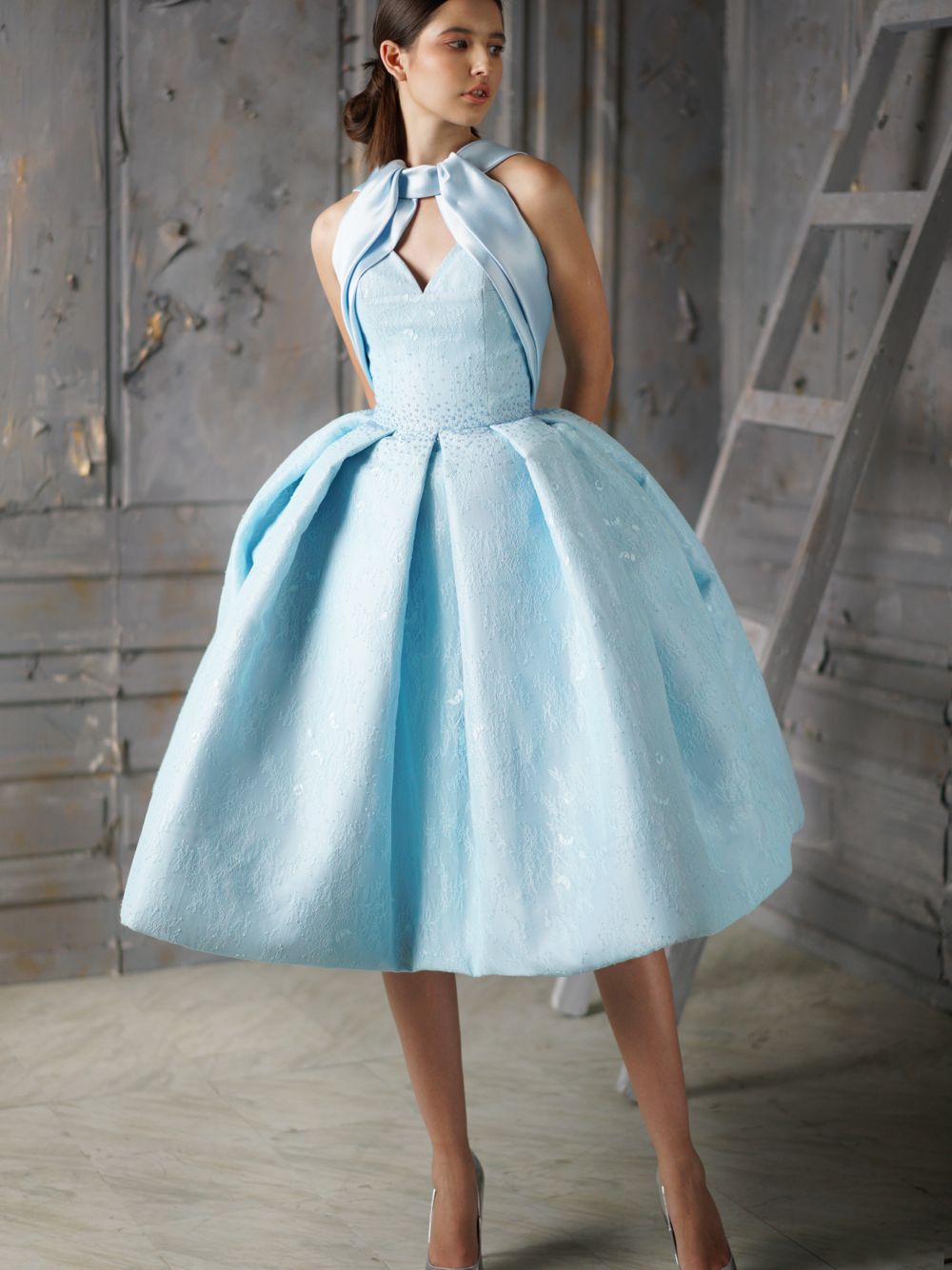 Pleated Skirt Dress