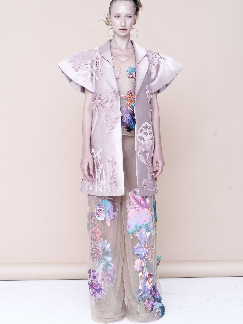 Embellished Jacket, Top & Pants