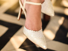 Ivory Glass Mule Stiletto