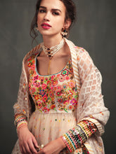 EMBROIDERED TOP WITH SKIRT AND DUPATTA