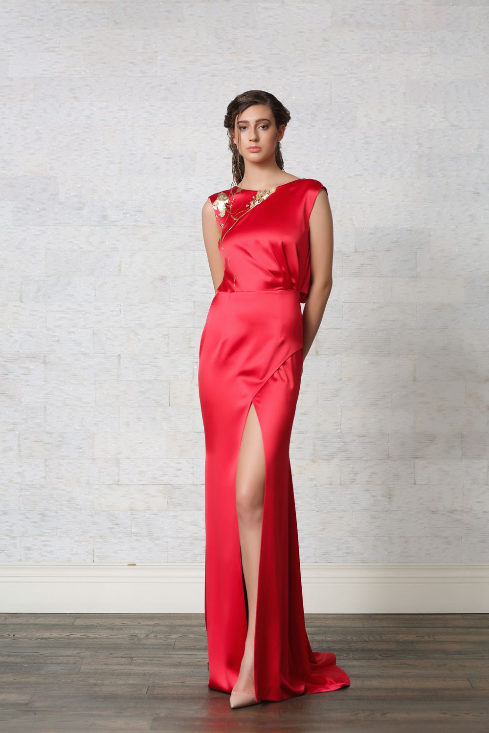 Hand Beaded Evening Gown World Wide Couture Hand Beaded Evening Gown World Wide Couture