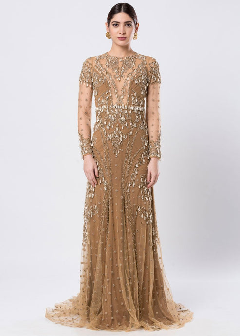 PEARL EMBROIDERED GOWN