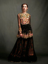 EMBROIDERED TOP WITH LAYERED SKIRT