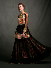 EMBROIDERED TOP WITH LAYERED SKIRT