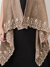 Textured Cape with Pleated Draped Dress