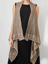 Textured Cape with Pleated Draped Dress