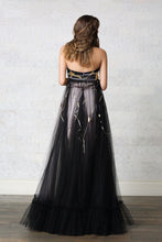 Hand Beaded Painted Ball Gown