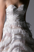 STRAPLESS FEATHER GOWN