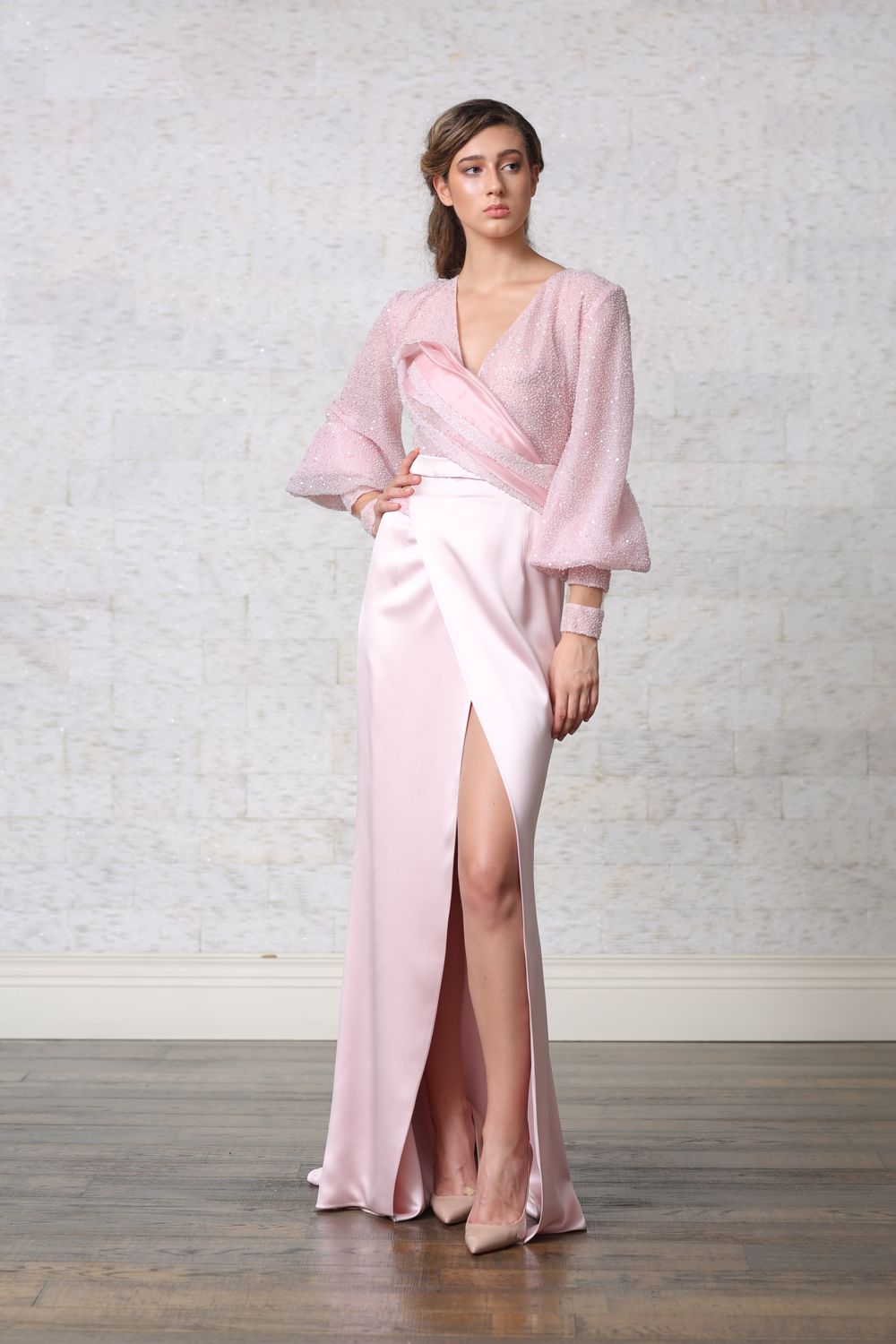 Hand Beaded Evening Dress World Wide Couture Hand Beaded Evening Dress World Wide Couture