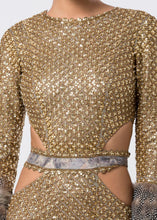 SEQUINED CUTOUT GOWN