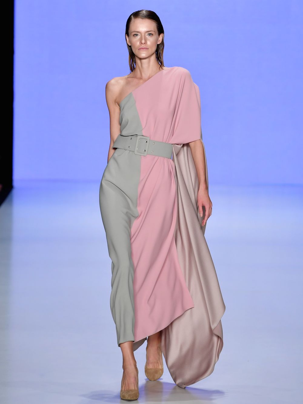 pastel one shoulder dress KissProm