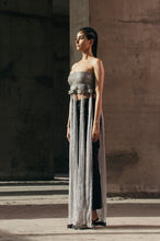 Strapless Grecian Bustier + Pencil Crepe Trousers