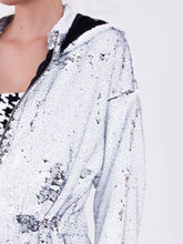 Sequined Hooded Parka