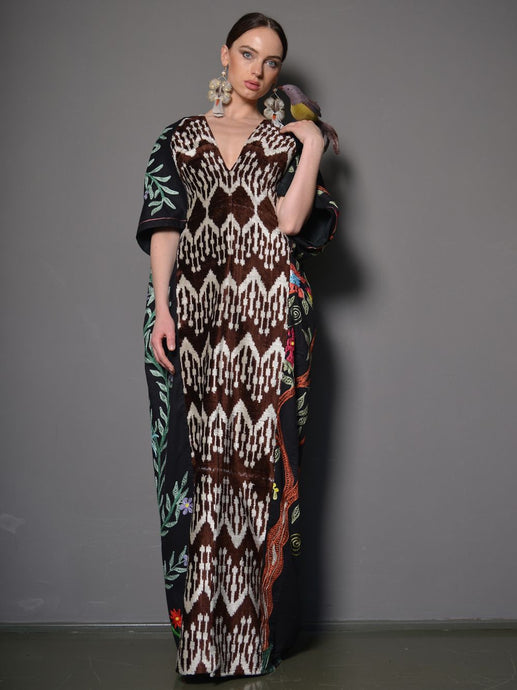 Silk Caftan Dress