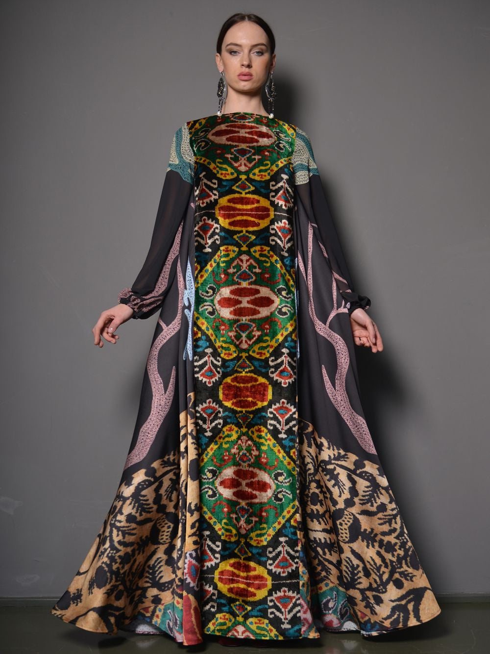 flowing silk dress Serenity MAJESTIC Black STRAPLESS SILK SATIN MAXI DRESS