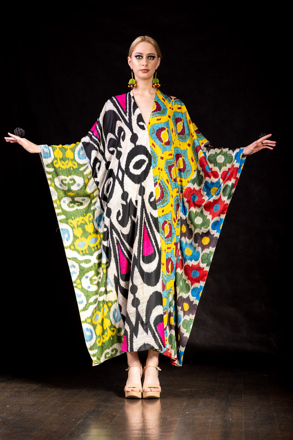 designer kimono dress Long Silk Robe | Womens Long Kimono Robe