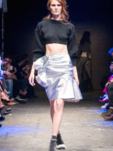 Asymmetric Leather Skirt