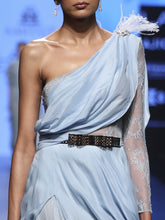 Light Blue Chiffon Saree Gown