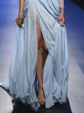 Light Blue Chiffon Saree Gown