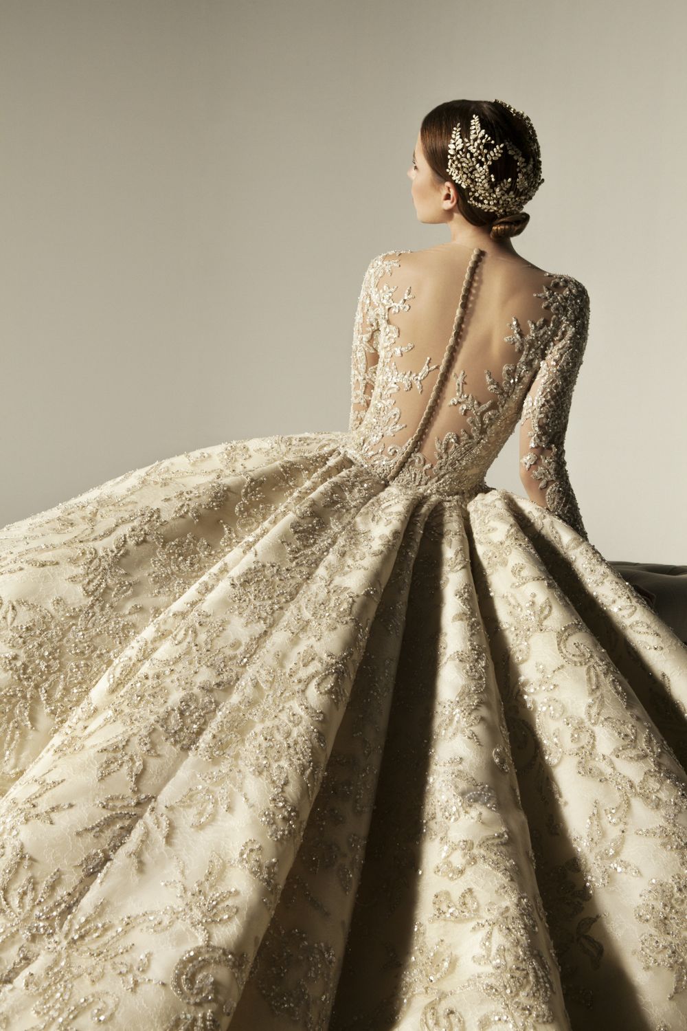 Long-Sleeve Couture Wedding Gown – World Wide Couture